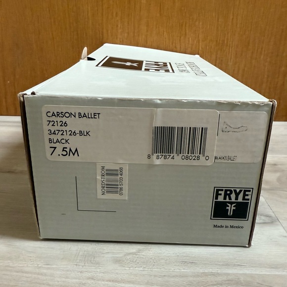 FRYE • Carson Ballet Flats - Black Leather Size 7.5 - Picture 4 of 16